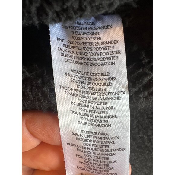 Calvin Klein Womens Black Hooded Jacket Size L Winter Minimalist - Picture 5 of 7